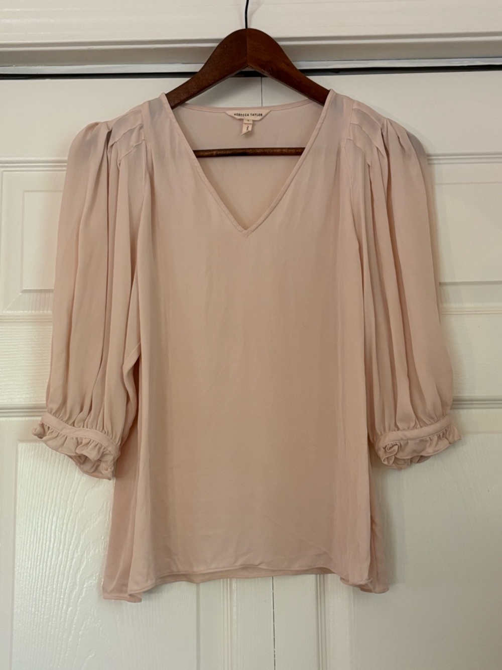 Rebecca Taylor Pink Silk Blouse Small